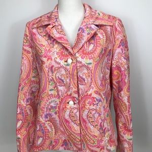 Gallant New York Pink Paisley Jacket Blazer 10